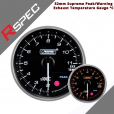 R SPEC 52mm Supreme Peak/Warning Exhaust Temperature Car Gauge ºC